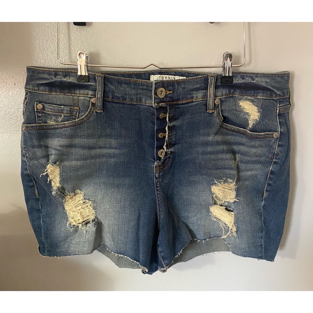 Torrid Distressed Jean Shorts